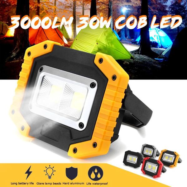

work light usb charging waterproof floodlight 18650 rechargeable battery powered portable led searchlight camping floodlights