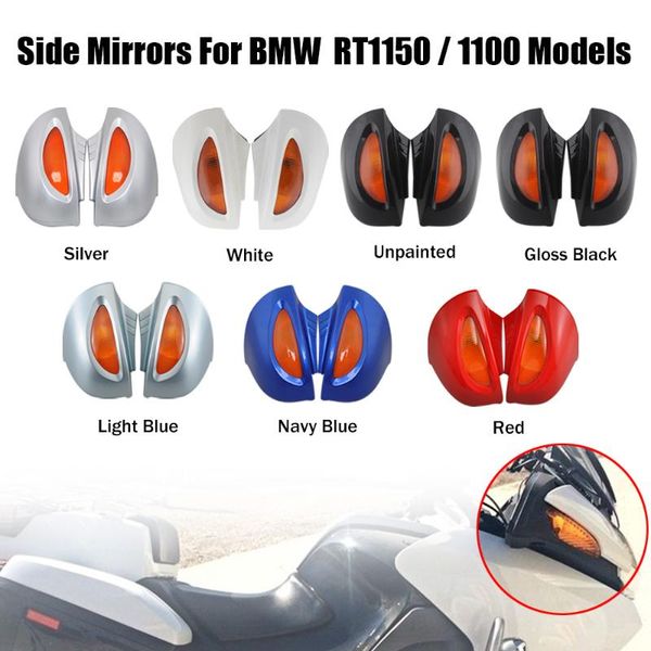 

motorcycle rear view mirrors side abs shell amber turn signal lens fit for r1100 rt rtp r1150