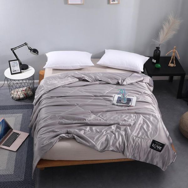 

comforters & sets ly arrived solid silk comforter blanket quilt duvet washable summer air conditioning bed quilts blankets