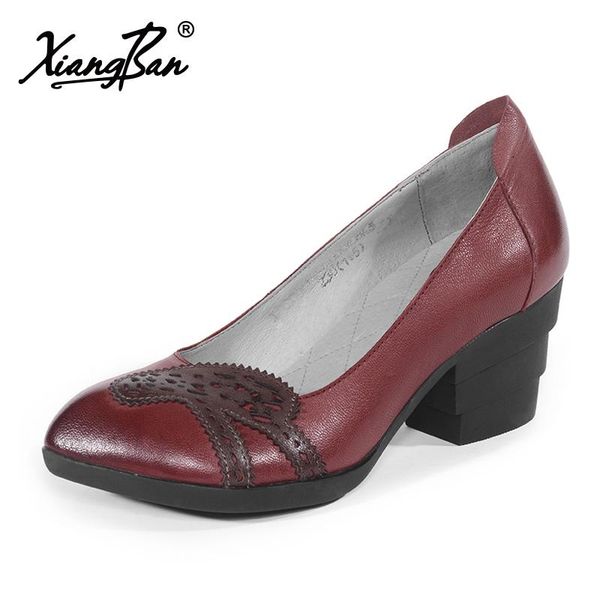 

dress shoes xiangban high heels women pumps elegant pointed thick heel ladies shallow mouth, Black