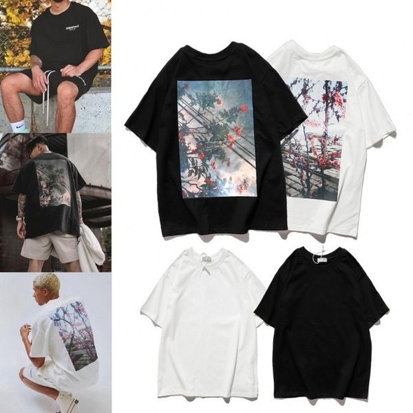

2021 new summer men printed t shirt men streetwear style t-shirt hip hop tshirt tee letter printing casual tshirt, White;black
