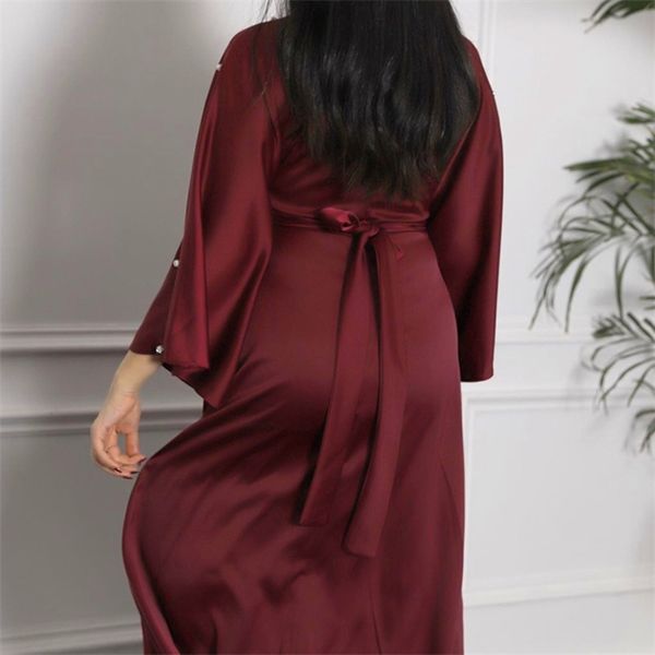 

robe femme hiver 2021 abaya dubai turkey muslim fashion satin dress abayas islam clothing dresses for women musulman de mode, Red