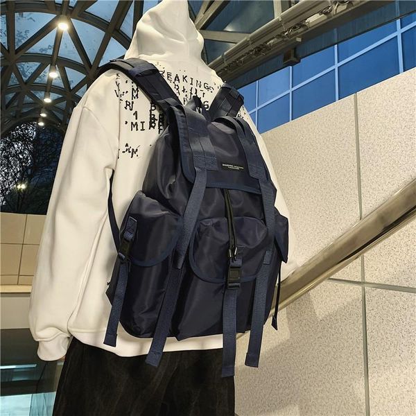

backpack casual fashion men nylon waterproof lapshoulder bags large school bag for teenage boys
