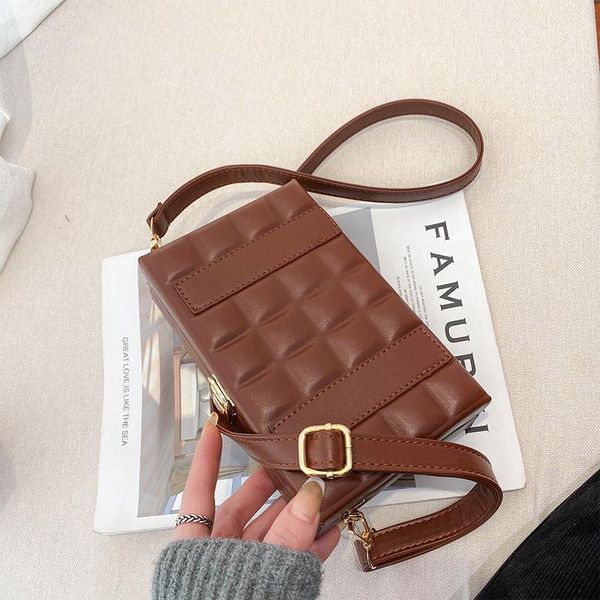 

evening bags box design small crossbody bag shoulder for women 2021 casual clutch designer female purses and handbags pu leather