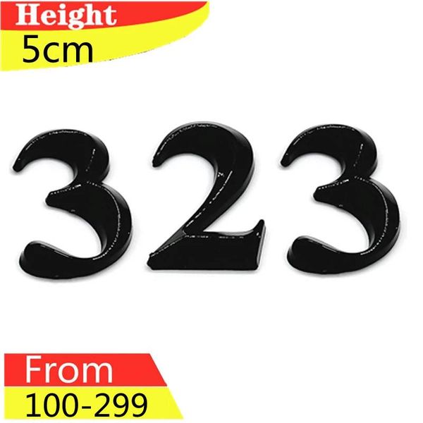 

3pcs/pack 5cm 3d house number sticker #300-499 door plate sign outdoor mailbox apartment el room address modern home other hardware