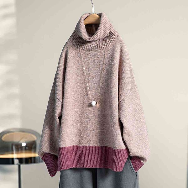 

sweaters women's blouses fall female turtleneck patchwork sweater warm, White;black