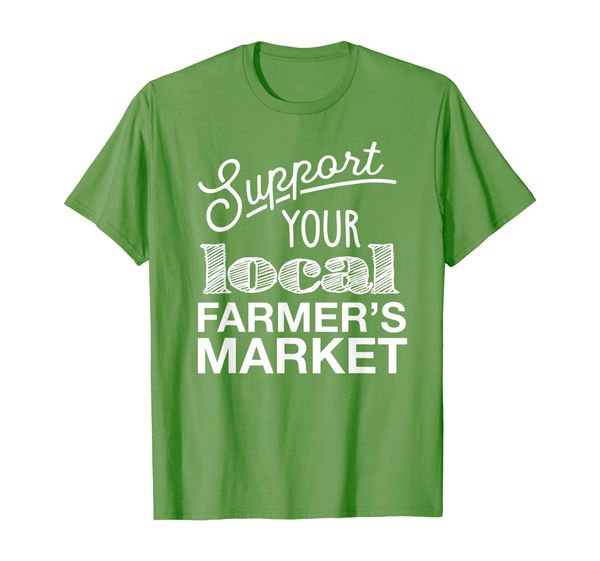 

support your local farmer's market t shirt, White;black