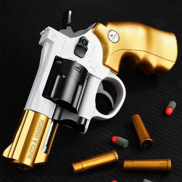

magnum alloy revolver small smashing cannon can launch soft bullet simulation model toy gun boy gift