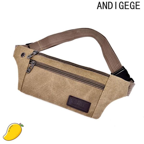 

men's canvas waist bag outdoor leisure sports diagonal running chest mobile phone work tool kids belt bags