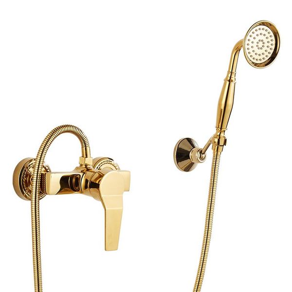 

bathroom shower sets bathtub faucets luxury gold brass faucet mixer tap wall mounted hand held kit