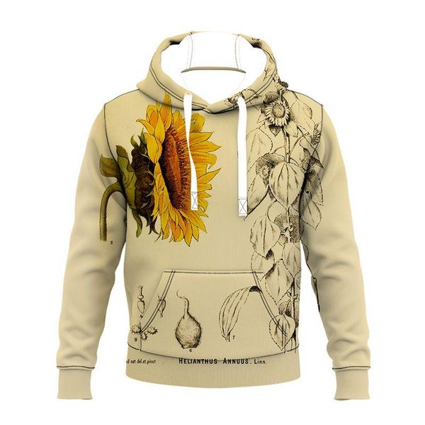 

men's hoodies & sweatshirts liasoso 2021 sunflower lounge wear vintage fashion hoodie men harajuku casual pullover 3d print zipper/hood, Black