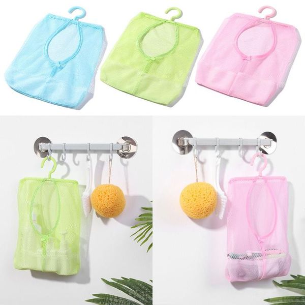 

storage bags 1pc hanging bag bathroom soap towel debris draining mesh organizer balcony underwear drying clothes basket fashion