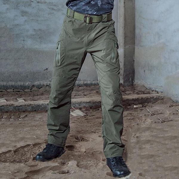 

lightweight waterproof quick dry women pant cargo man tactical miliatry breathable combat trouser nylon rip sbig pocket, Black