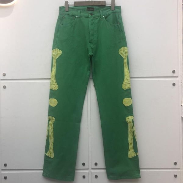 

arrived bone embroidery kapital jeans men women denim pants cargo men's, Black