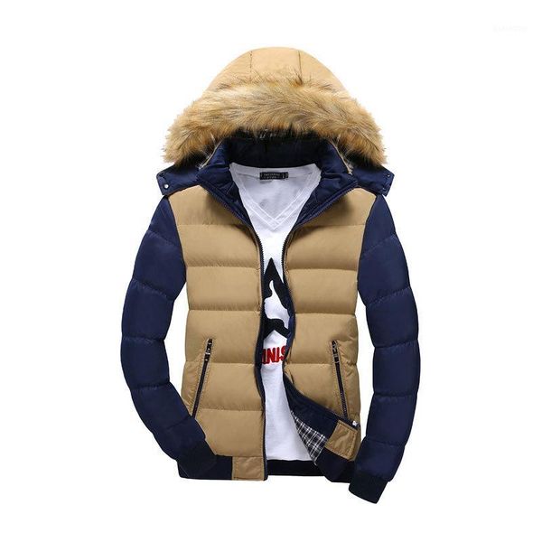 

men's down & parkas autumn and winter style cotton-padded clothes menswear jacket plus-size feather1, Black