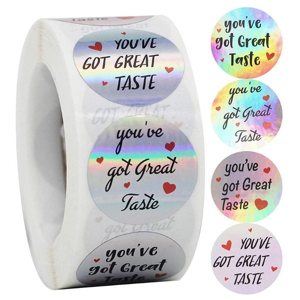 

500pcs heart great taste stickers seal labels handmade adhesive sticker for gift n58c wrap