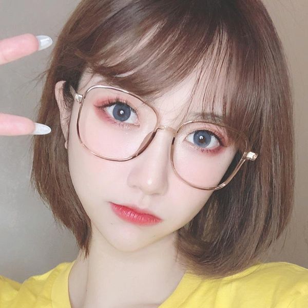 

fashion sunglasses frames anti blue light transparent men eyewear optical computer trend eye glasses retro myopia women eyeglasses frame, Black