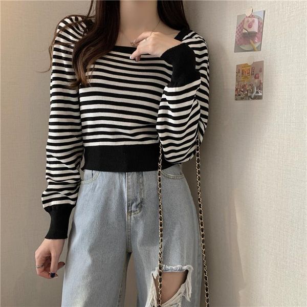 

women's sweaters retro cardigan jacket autumn knitted long, White;black