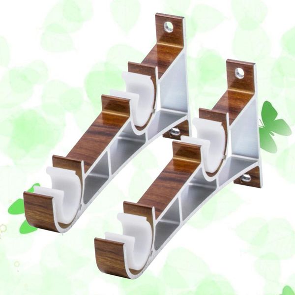 

curtain fittings aluminum alloy double bracket fish type code rod shower curtains