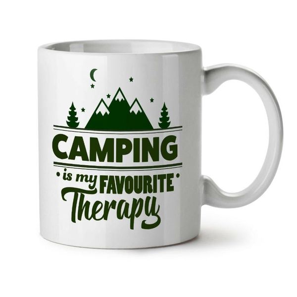 

mugs camping therapy white tea coffee mug 11 oz