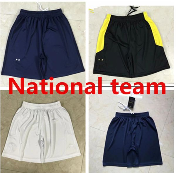 

thailand 20/21 argentina football shorts mbappe spain hazard kane isco national team italy pants, Black;red