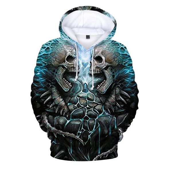 

men's hoodies & sweatshirts 3d personality skull men/women hoodie sweatshirt autumn winter hip hop streetwear oversized long sleeve kid, Black
