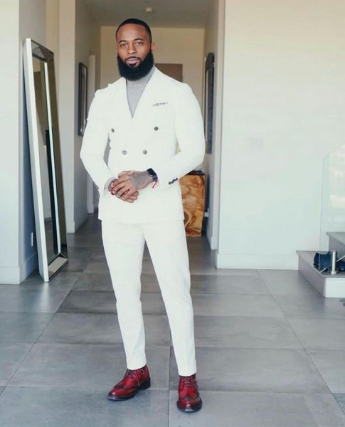 

men's suits & blazers more recent male design suits tuxedo fine fit prom homme blazer (jacket + pants) jacket two y45x, White;black