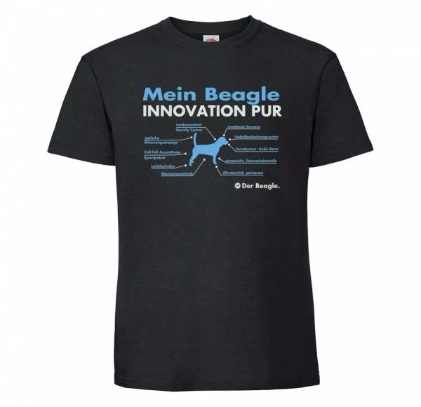 

beagle t-shirt innovation dog motif english beagel, White;black