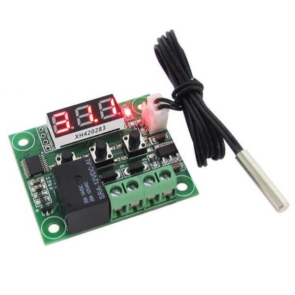 

smart home control temperature switch lcd display 12v digital temp controller high precision waterproof sensor 20a relay thermo