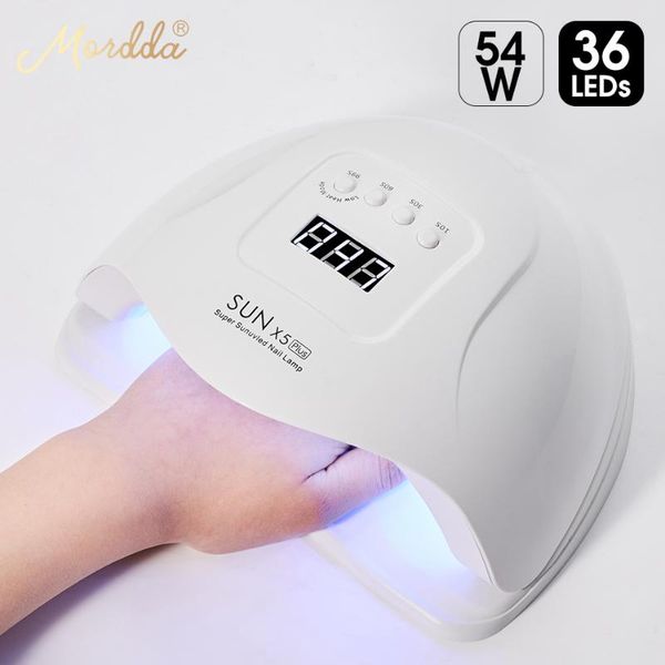 

nail dryers mordda 54w manicure machine for drying nails uv led lamp art tools dryer diy painitng with 36pcs