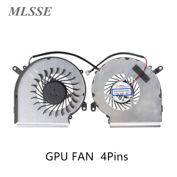 

fans & coolings original gpu cpu cooling fan cooler for msi ge72 ge62 pe60 pe70 gl62 gl72 gp62 2qe 6qg ms-1794 ms-1795 paad06015sl 4pins