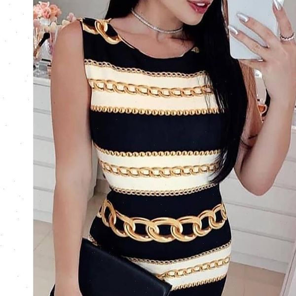 

print chain striped tight women dresses fashion round neck sleeveless mini, Black;gray