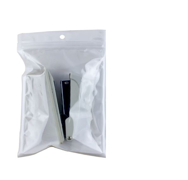 Migliore qualità Trasparente + perla bianca Cerniera per imballaggio in plastica Poly OPP Cerniera per zip Confezioni per la vendita al dettaglio Sacchetto di plastica in PVC per alimenti per gioielli di molte dimensioni