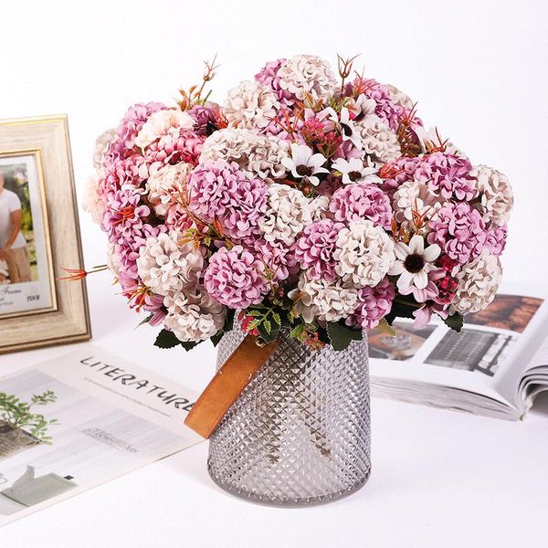 

decorative flowers & wreaths 1 bundle artificial flower home decoration simulation plant wedding bouquet living room silk