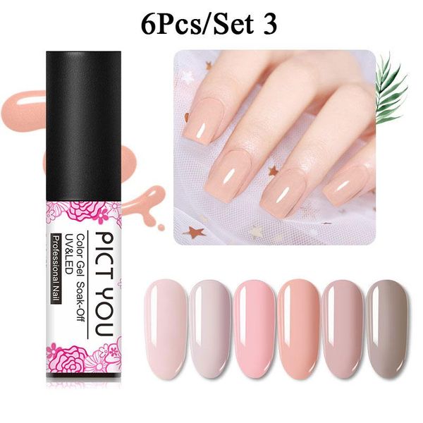 

6/10pcs/set 5ml pale mauve series color polish soak off uv gel varnish one-s nail art, Red;pink