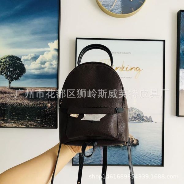 

backpack leather handbag 2021 winter pepper with presbyopia mini support undertakes