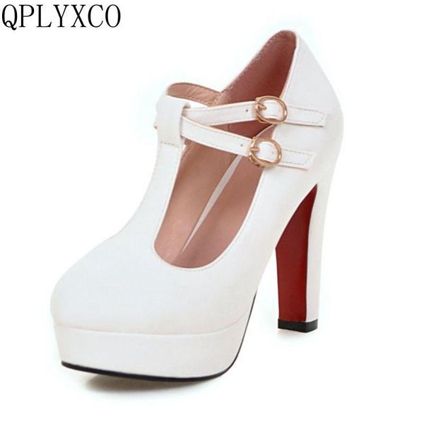 

sweet big size 32-43 women high heels(11cm) shoes ladies fashion pumps round toe party dance wedding a11 dress, Black