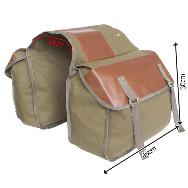 

outdoor bags bike pannier bag canvas bicycle rear seat carrier cycling double panniers accessories