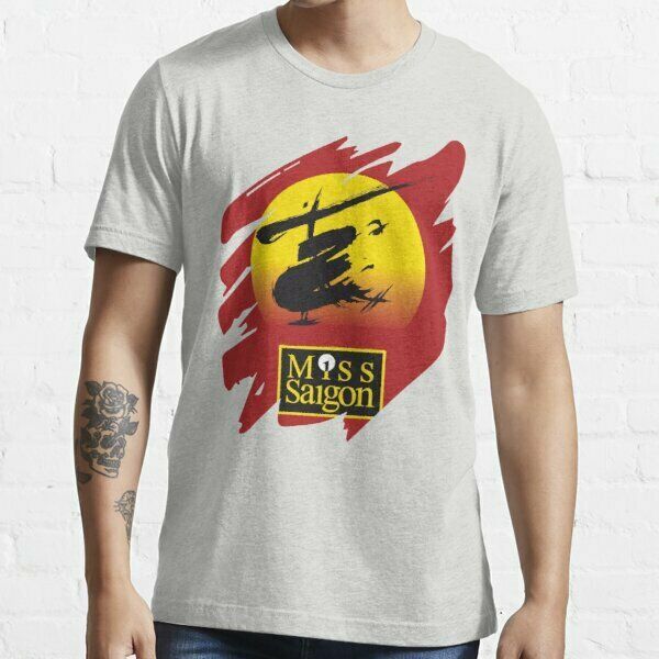 

saigon red sunset helicopter t-shirt for fans, White;black