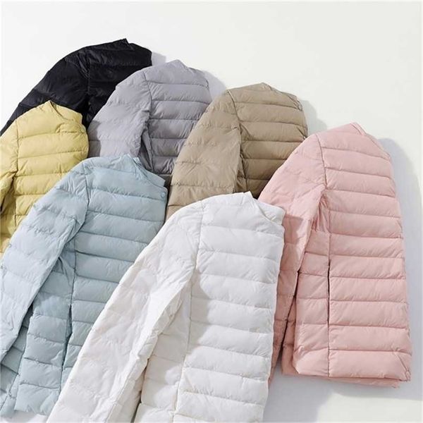 

bang matt fabric lightweight coat ultra light duck down women warm female windbreaker parka women's down jackets plus coats 211022, Black