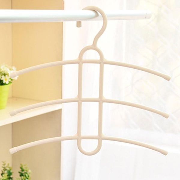 

clothes hanger storage rack pp organizer towel fishbone shape hook holder multi layers wardrobe closet home laundry hooks & rails