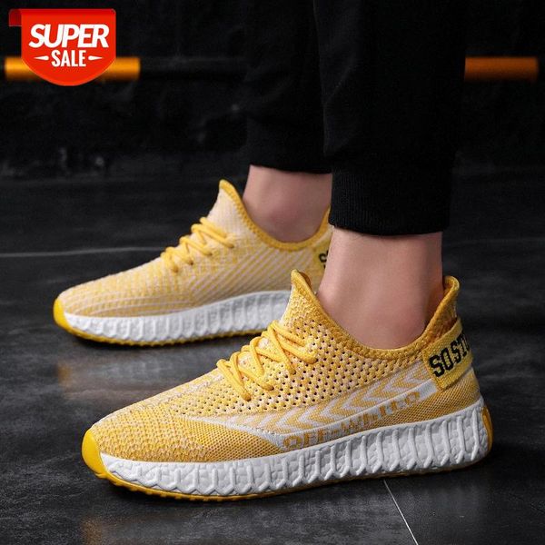 

men's shoes spring and summer sports flying woven mesh breathable running trend casual #ot11