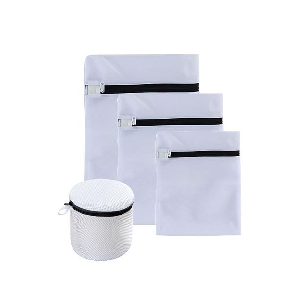 

laundry bags 4pcs/set mesh polyester zipper fine underwear bag set for washing