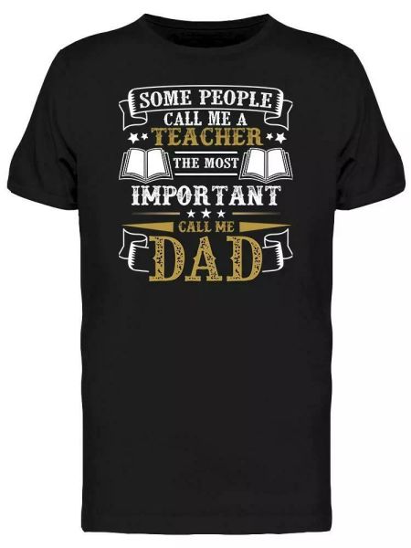 

some teacher call me a teacher tee men's -image by shutterstock, White;black