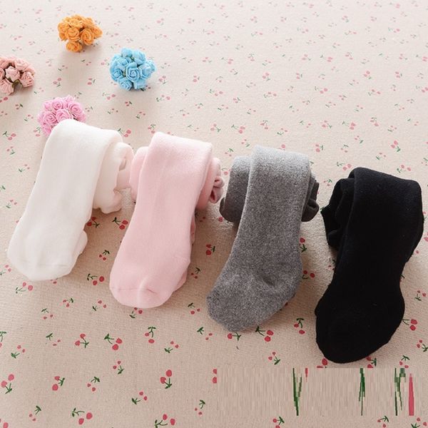 

winter baby girls pantyhose boys tights children pants leg warmers newborn hose kids stockings thermal thick boot pants 1-6 210413, Slivery;white