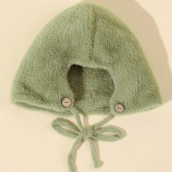 

beanies plush beanie hat thicken warm winter solid color fruit green bow women's bonnets wholesale