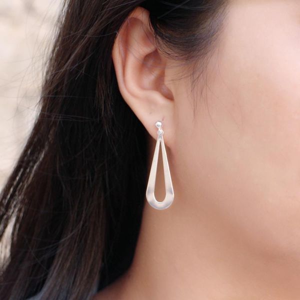 

dangle & chandelier 925 silver earrings fashion drop long temperament simple ear jewelry female