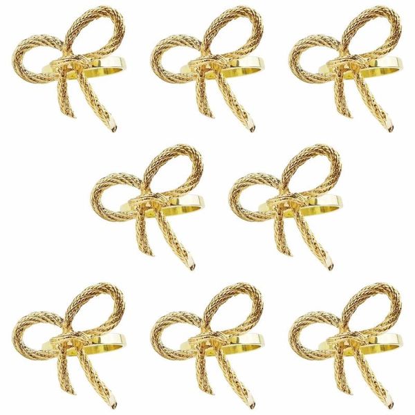 

napkin rings 8 pcs/lot golden ring butterfly bow tie buckle el restaurant 85la