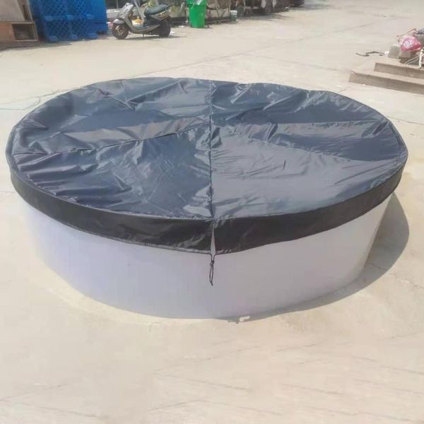 

pool & accessories round foldable swimming cover heat insulated dustproof protector solar 244/305/366cm