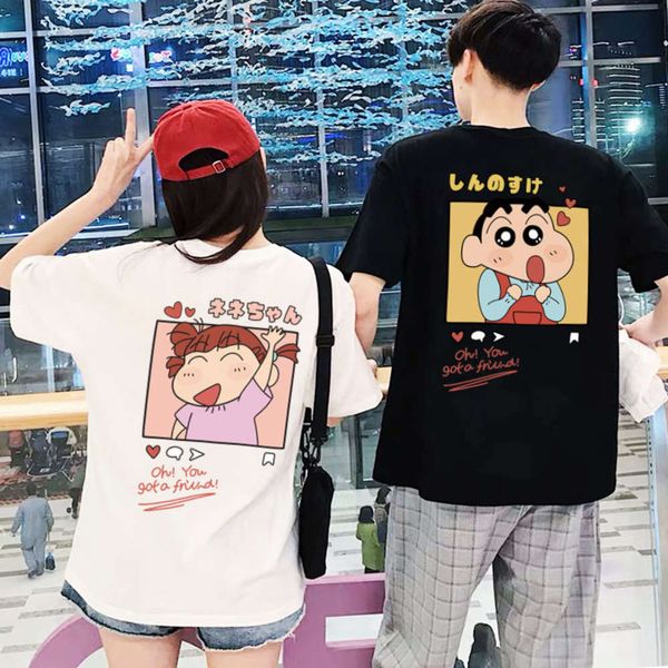 

design of summer t-shirt for lovers, White;black